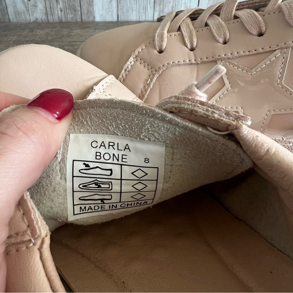 Vintage Havana Neutral Bone Tan Carla Sneakers Casual Liw Top Womens 8 - Picture 7 of 7